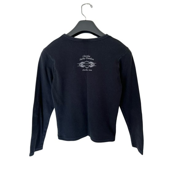 Long Sleeve Harley Davidson Womens Shirt T-Shirt Black Harley-Davidson Size Smal - Picture 3 of 4